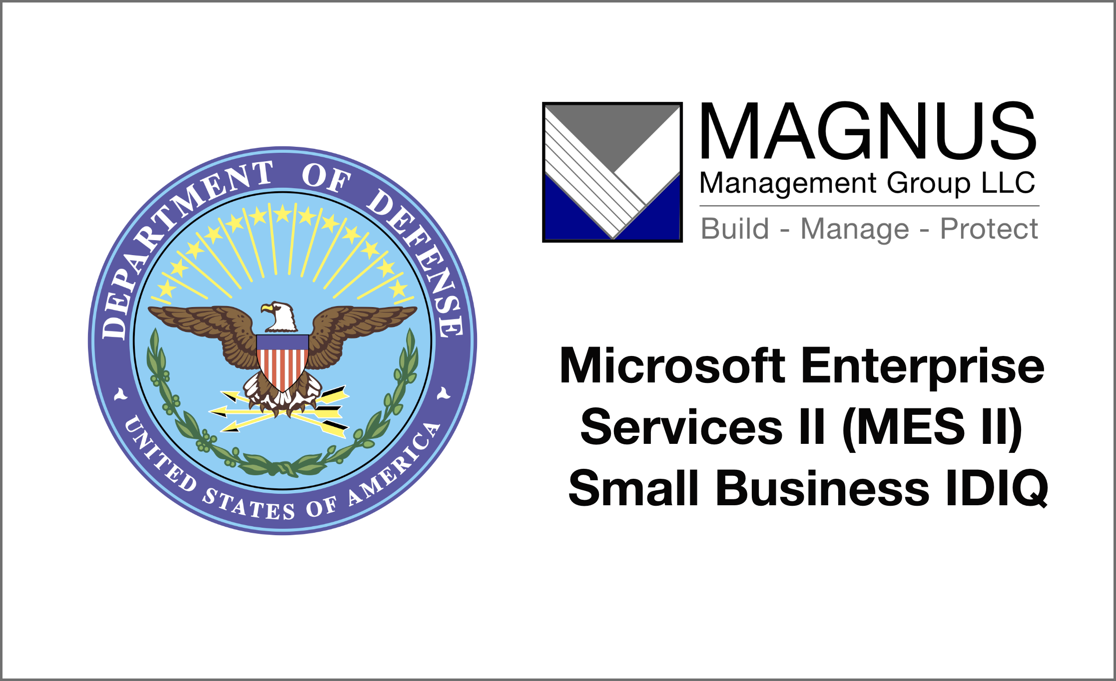 DoD Microsoft Enterprise Services II (MES II) Small Business IDIQ